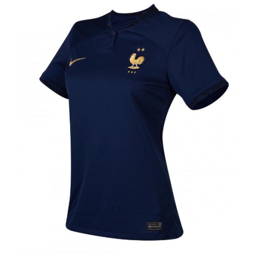 France Kylian Mbappe #10 Replica Home Stadium Shirt for Women World Cup 2022 Short Sleeve